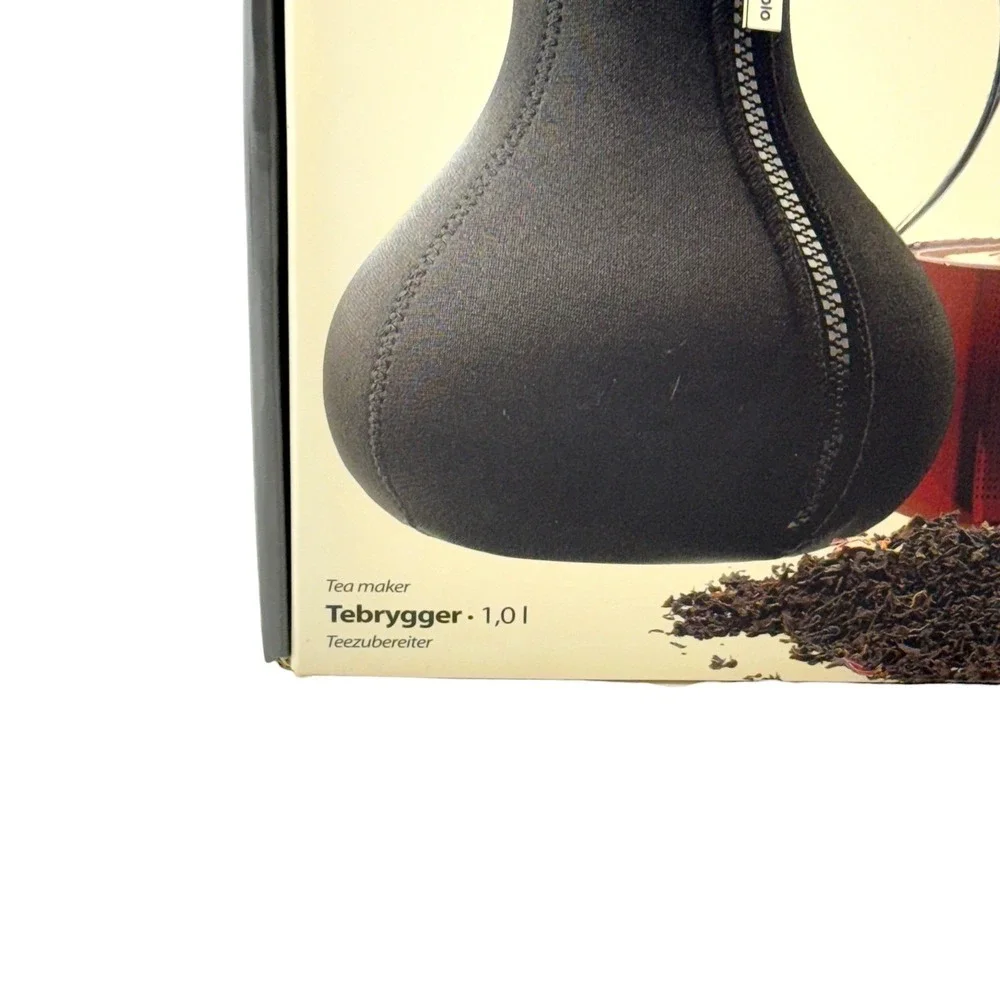 Eva Solo Tea Maker Glass Black Neoprene Cover 1.0L in Box Unused Scandinavian